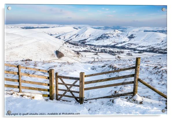 Edale in Winter Acrylic by geoff shoults