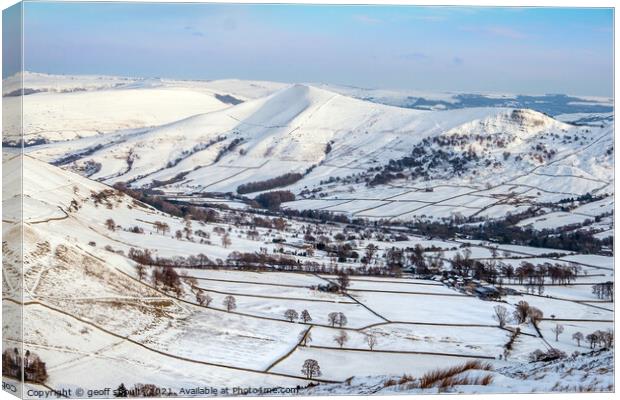 Lose Hill, winter Canvas Print by geoff shoults