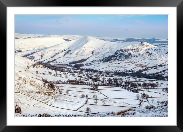 Lose Hill, winter Framed Mounted Print by geoff shoults