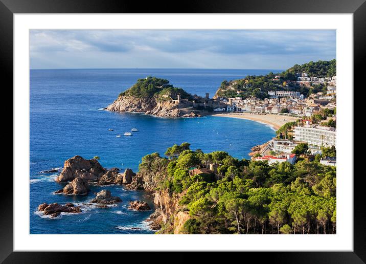 Tossa de Mar Sea Town on Costa Brava in Spain Framed Mounted Print by Artur Bogacki