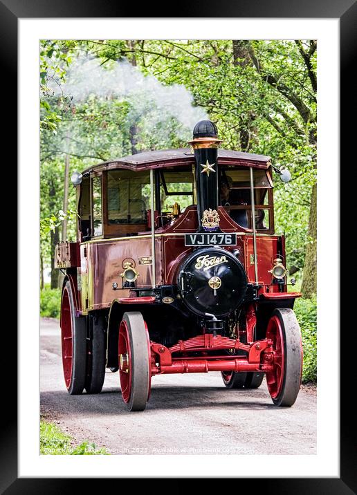Foden Steam Tractor  Framed Mounted Print by Lesley Pegrum