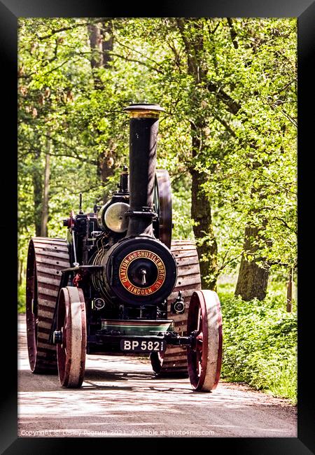 Clayton & Shuttleworth Steam Tractor Framed Print by Lesley Pegrum