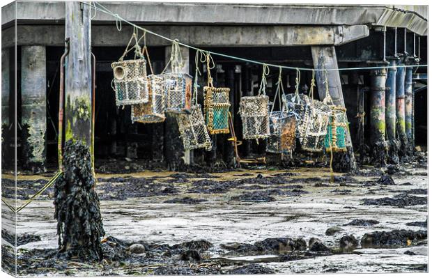 Lobster Pots, Portsmouth, Hampshire, England, UK Canvas Print by Mark Llewellyn