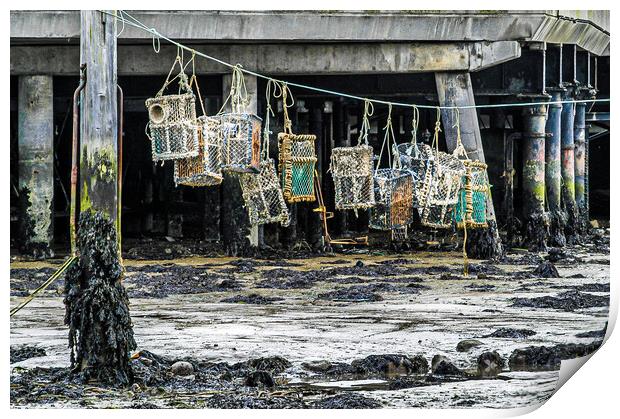 Lobster Pots, Portsmouth, Hampshire, England, UK Print by Mark Llewellyn