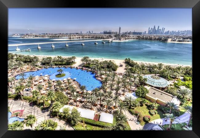 Dubai Luxury Holiday View Framed Print by David Pyatt