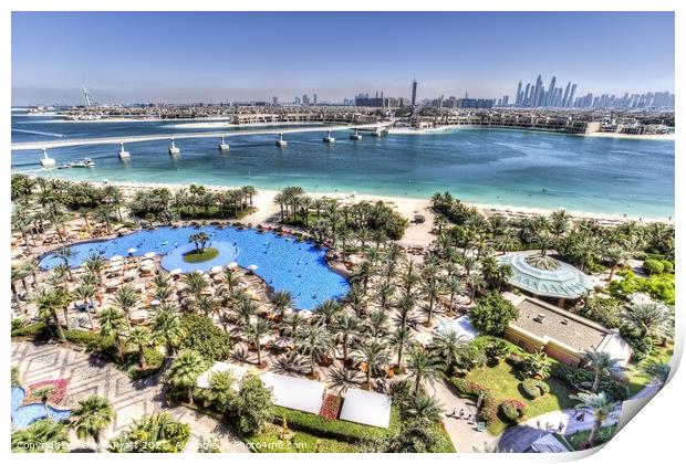 Dubai Luxury Holiday View Print by David Pyatt