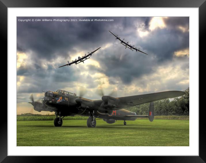 The 3 Lancasters Tour 2014 Framed Mounted Print by Colin Williams Photography