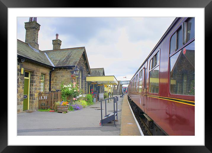 Embsay Station Framed Mounted Print by Jacqui Kilcoyne