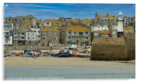 St Ives Harbour, Cornwall Acrylic by Brian Pierce