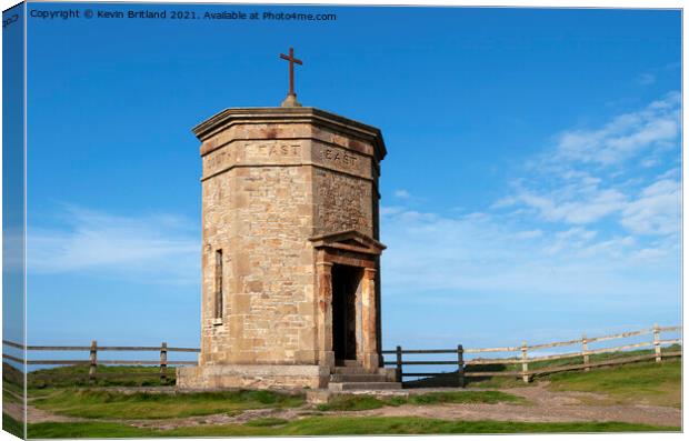 bude storm tower Canvas Print by Kevin Britland