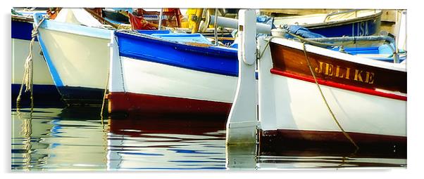 Colourful fishing boats Acrylic by Andy Wager