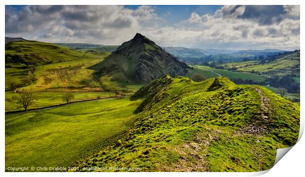 Parkhouse Hill, taken on a cold day in March Print by Chris Drabble