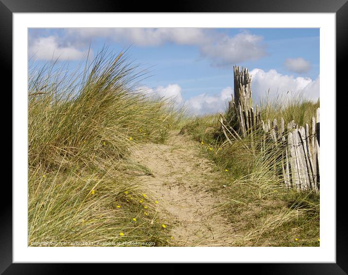 footpath to the beach Framed Mounted Print by Nik Taylor