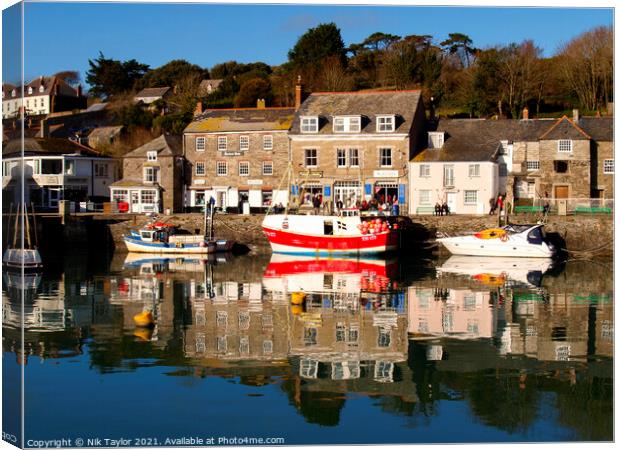 Reflections of Padstow Canvas Print by Nik Taylor
