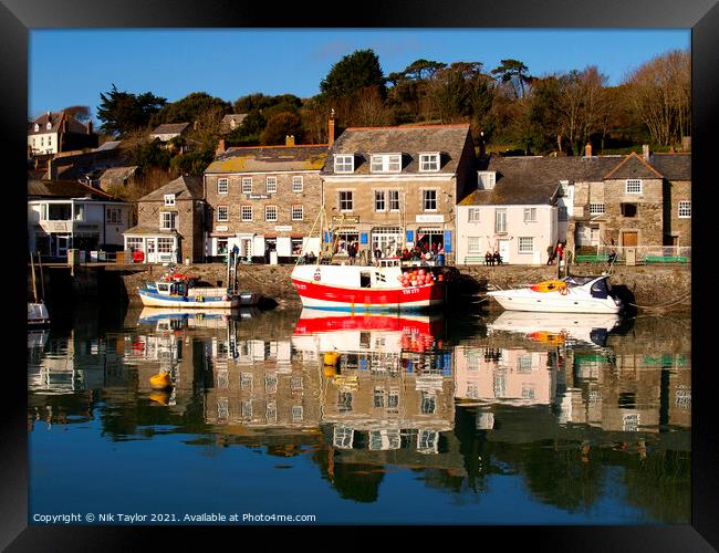 Reflections of Padstow Framed Print by Nik Taylor
