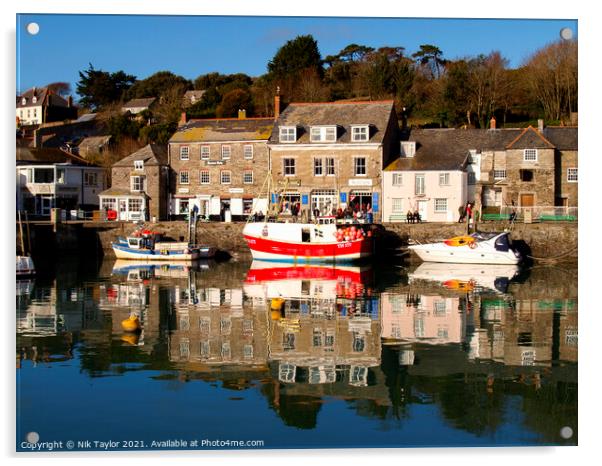 Reflections of Padstow Acrylic by Nik Taylor