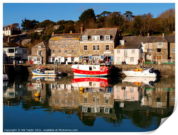 Reflections of Padstow Print by Nik Taylor