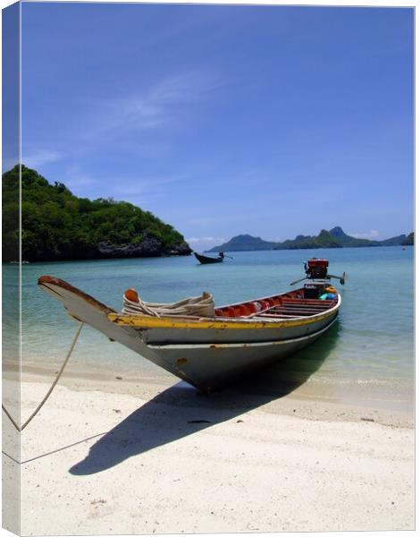 Thailand boat Canvas Print by Christopher Stores