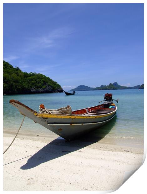 Thailand boat Print by Christopher Stores