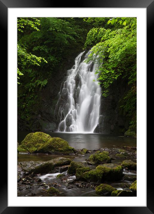 Waterfall in Antrim, Northern Ireland Framed Mounted Print by Christopher Stores