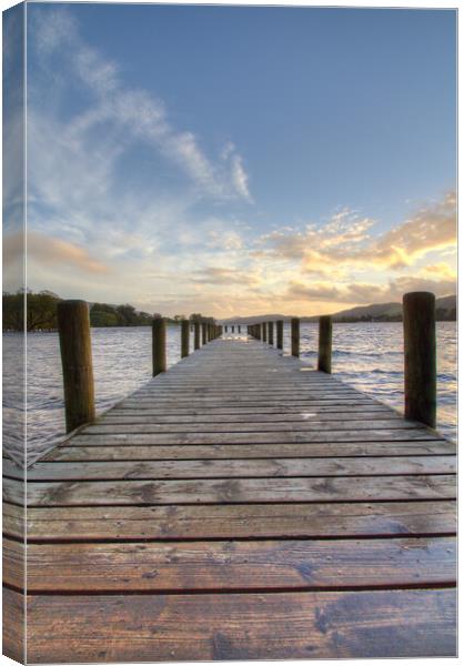 Pier at Coniston  Canvas Print by Christopher Stores