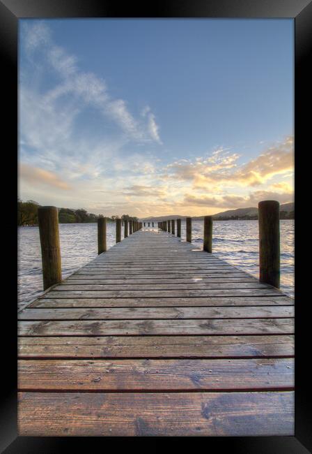 Pier at Coniston  Framed Print by Christopher Stores