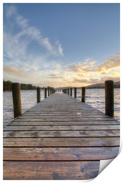 Pier at Coniston  Print by Christopher Stores
