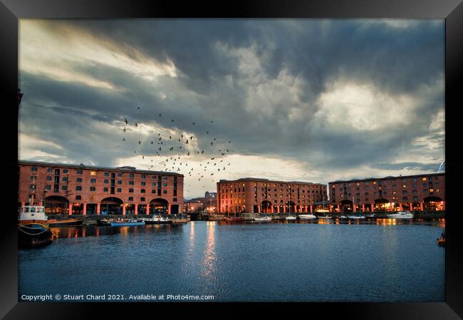 Liverpool Albert Dock at dusk Framed Print by Travel and Pixels 