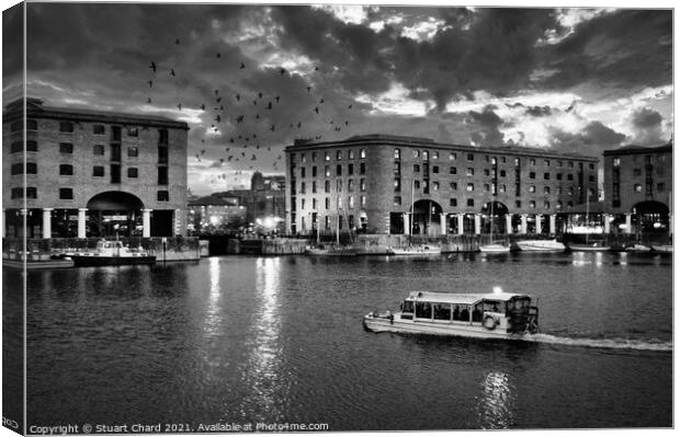 Albert Dock at dusk Canvas Print by Travel and Pixels 