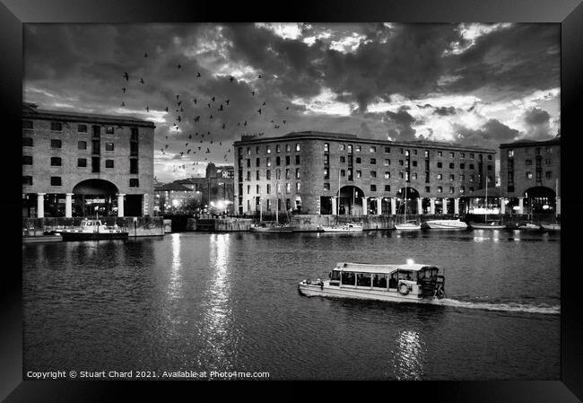 Albert Dock at dusk Framed Print by Travel and Pixels 