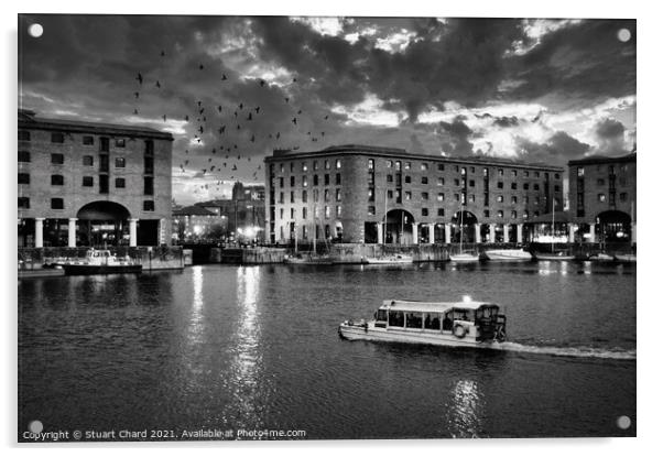 Albert Dock at dusk Acrylic by Stuart Chard