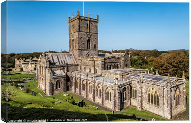 St David's Cathedral, Pembrokeshire Canvas Print by Jim Monk