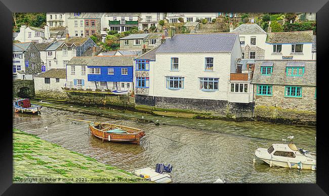 The River Pol Meets The Harbour Framed Print by Peter F Hunt