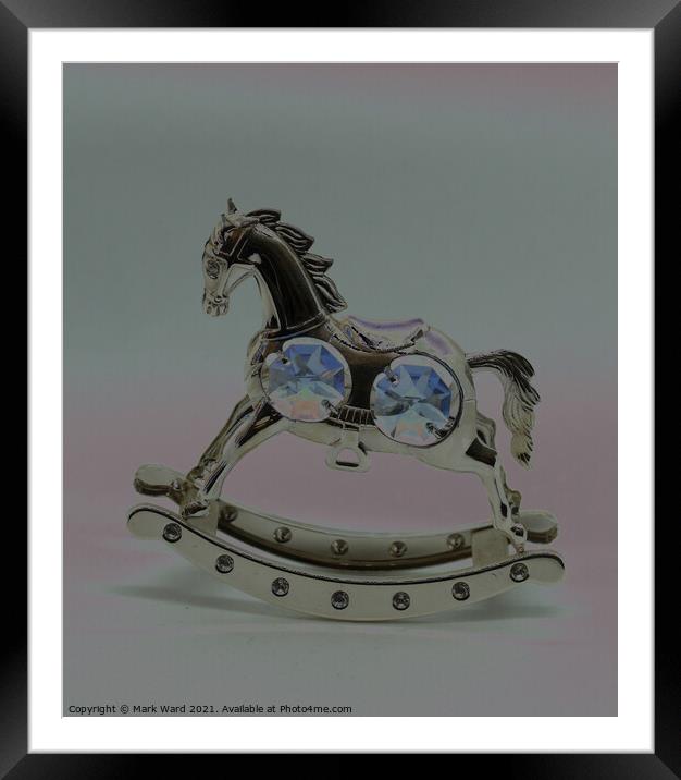 A Shiny Rocking Horse. Framed Mounted Print by Mark Ward