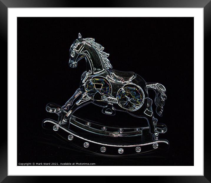 Crystal Rocking Horse Framed Mounted Print by Mark Ward
