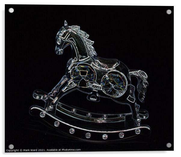 Crystal Rocking Horse Acrylic by Mark Ward