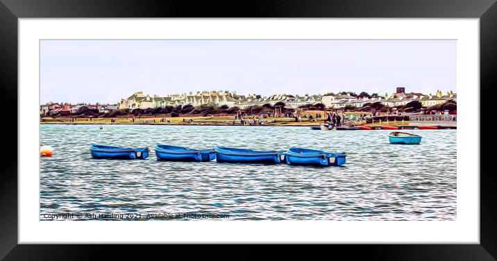 Boating Blue Framed Mounted Print by Ash Harding