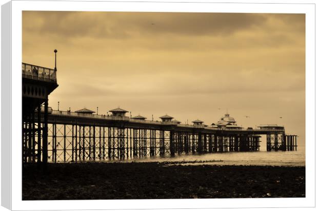 blackpool pier with an antiquated look. 249 Canvas Print by PHILIP CHALK
