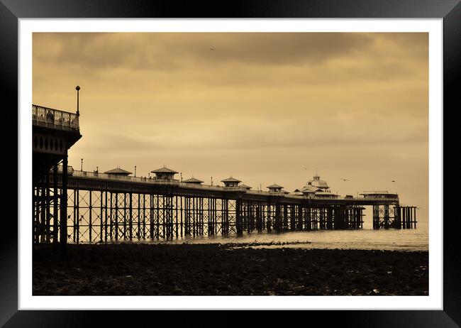 blackpool pier with an antiquated look. 249 Framed Print by PHILIP CHALK