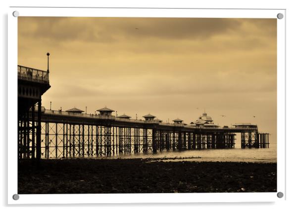 blackpool pier with an antiquated look. 249 Acrylic by PHILIP CHALK