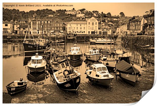 mevagissey harbour cornwll Print by Kevin Britland