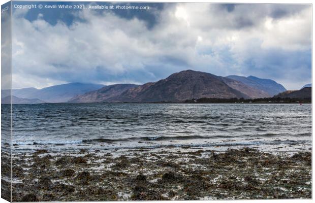 Loch Linnhe in Western Scotland Canvas Print by Kevin White
