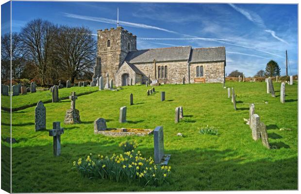 Church of St Andrew, Withypool Canvas Print by Darren Galpin