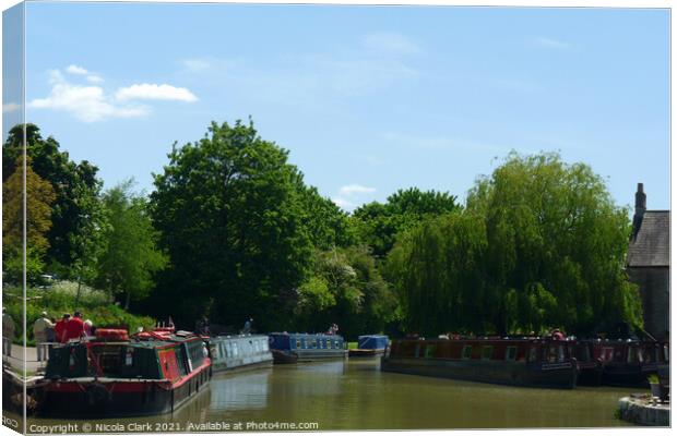 Serene Canal Journey Canvas Print by Nicola Clark