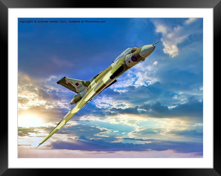 Avro Vulcan B2 Bomber XH558 Framed Mounted Print by Andrew Harker