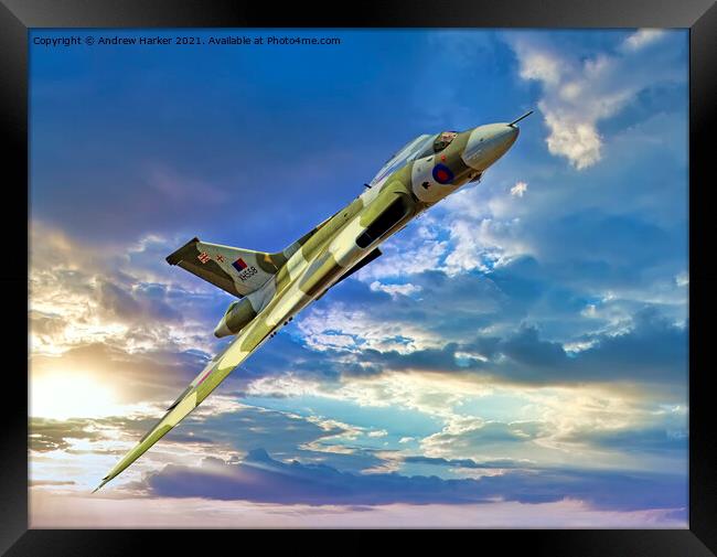 Avro Vulcan B2 Bomber XH558 Framed Print by Andrew Harker