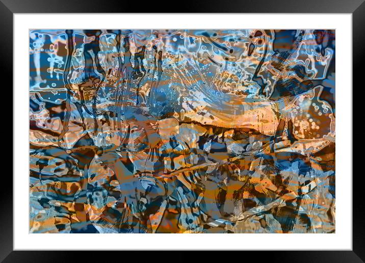 Abstract net Framed Mounted Print by Guido Parmiggiani