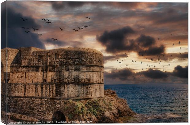 Fortification in Dubrovnik Canvas Print by Darryl Brooks