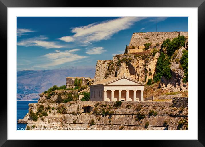 Greek Temple by Coast Framed Mounted Print by Darryl Brooks