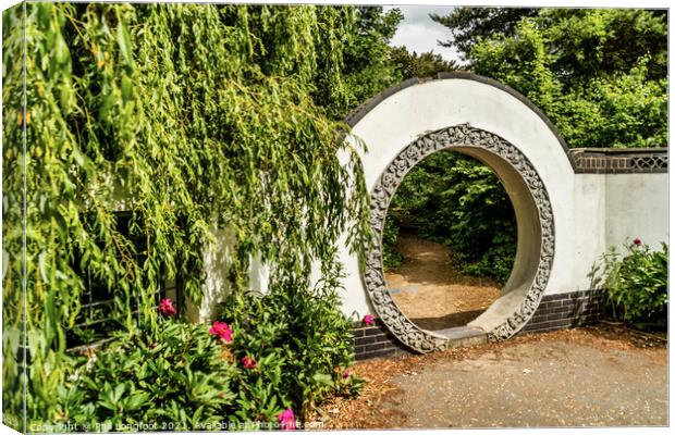 Moonwall entrance to Chinese Garden Liverpool Canvas Print by Phil Longfoot